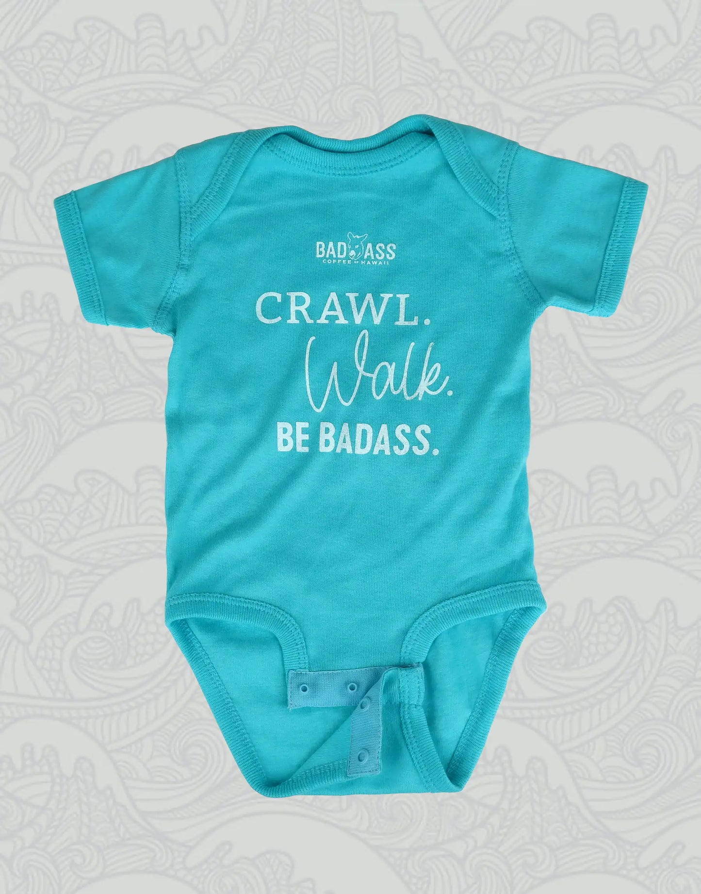Baby Short-Sleeve Onesie 3-6M | Crawl, Walk, Be Badass