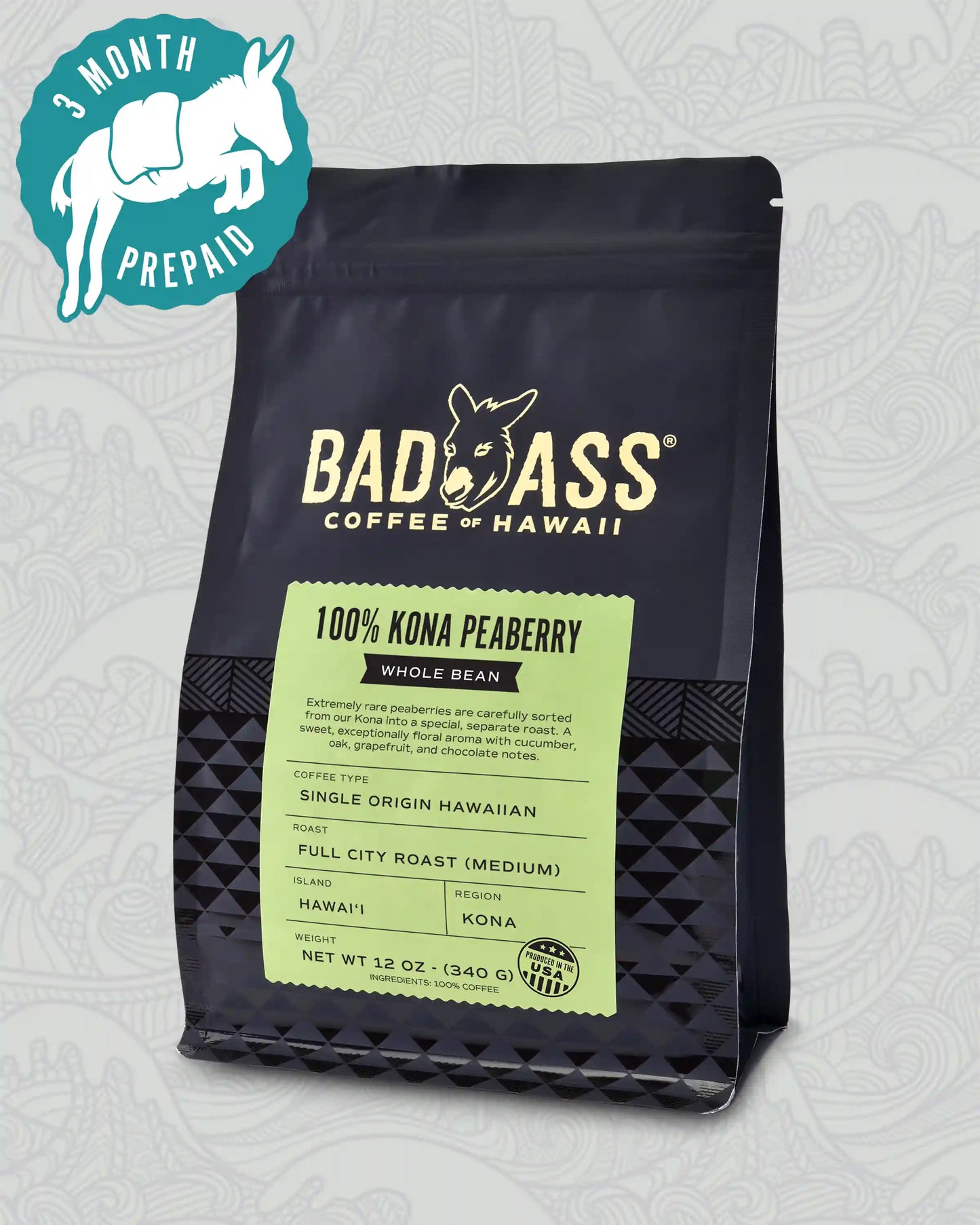 100% Kona Peaberry | 3 Month Subscription