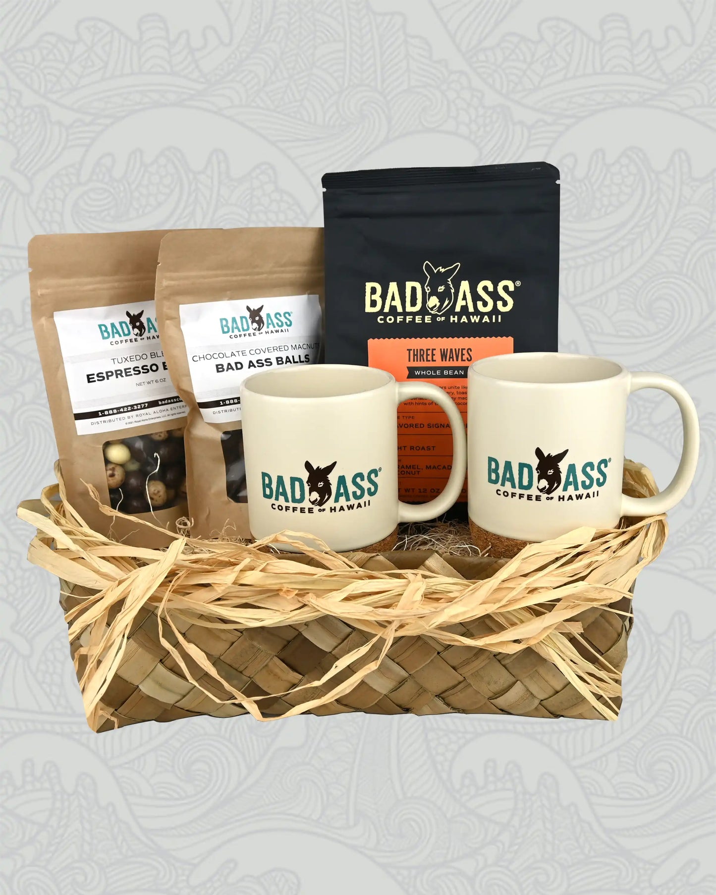 Island Kick Gift Basket | Three Waves, Mugs & Treats
