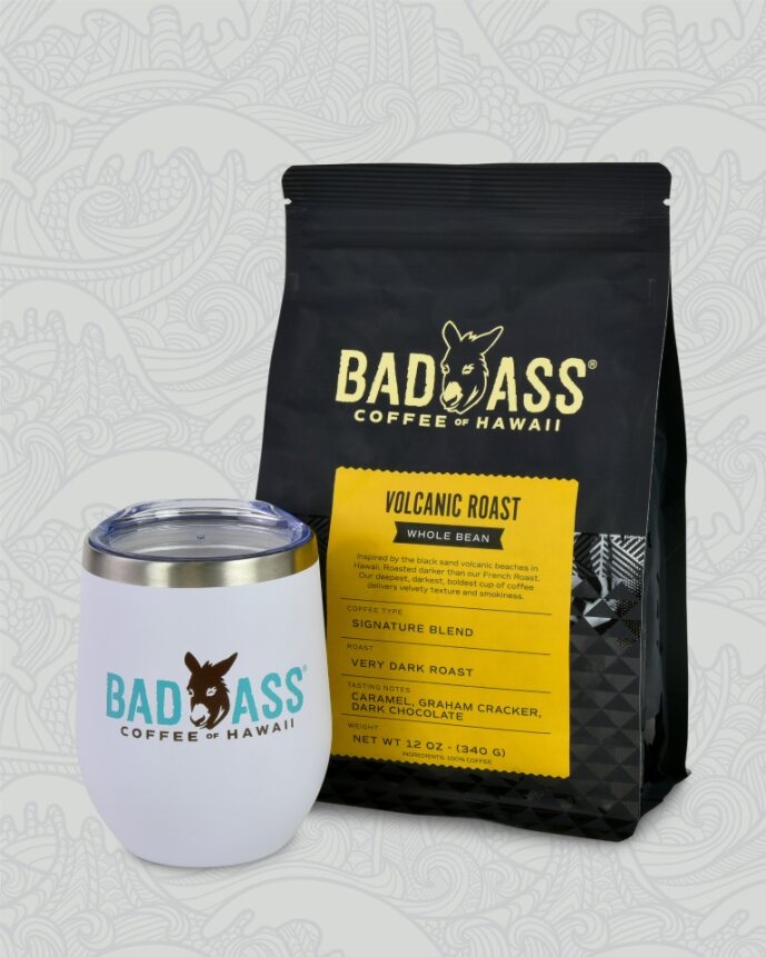 Coffee Tumbler Bundle | 12-oz Bag & Cece Travel Tumbler