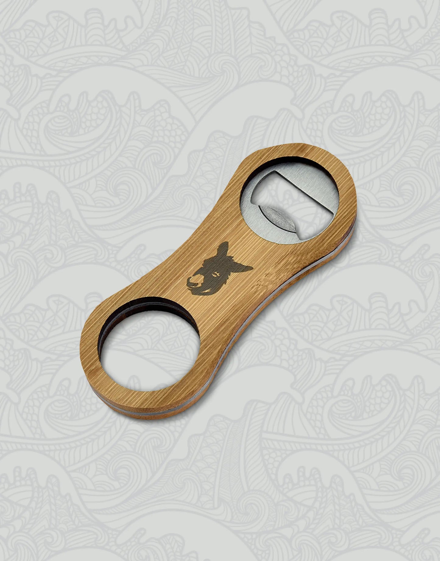 Bamboo Bad Ass Coffee of Hawaii Bottle Opener