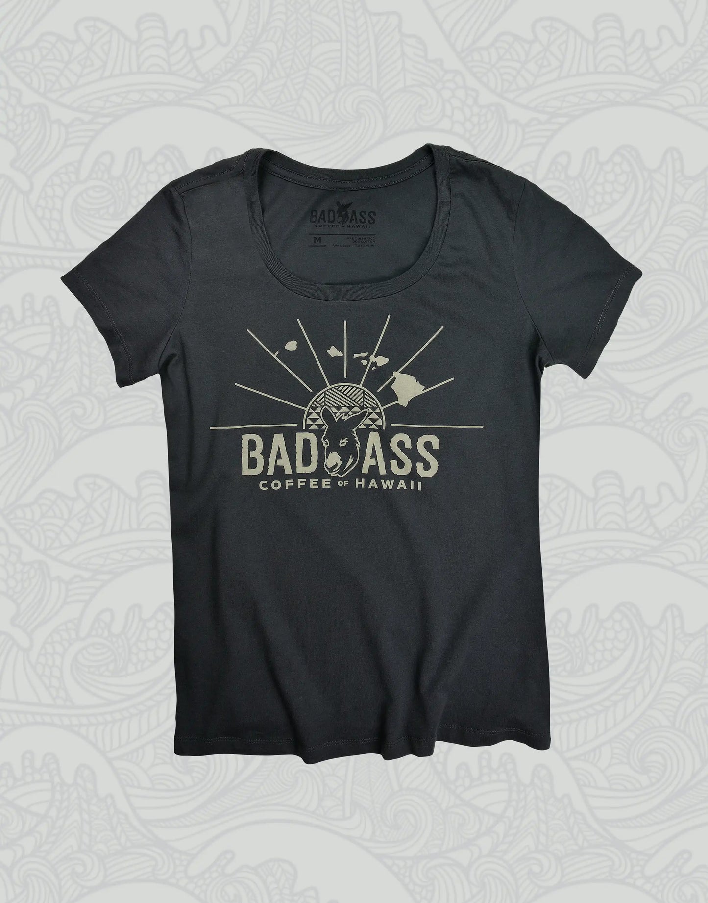 Short Sleeve Shirt | Women's Fashion Fit Bad Ass Coffee of Hawaii Islands Design