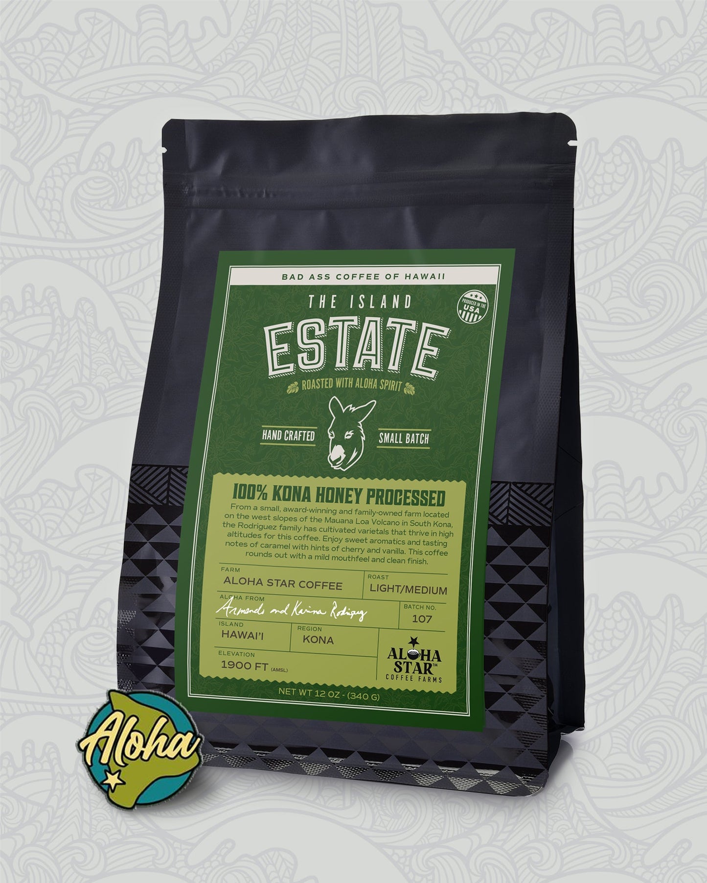 Island Estate 100% Kona Honey Processed | 12oz Whole Bean