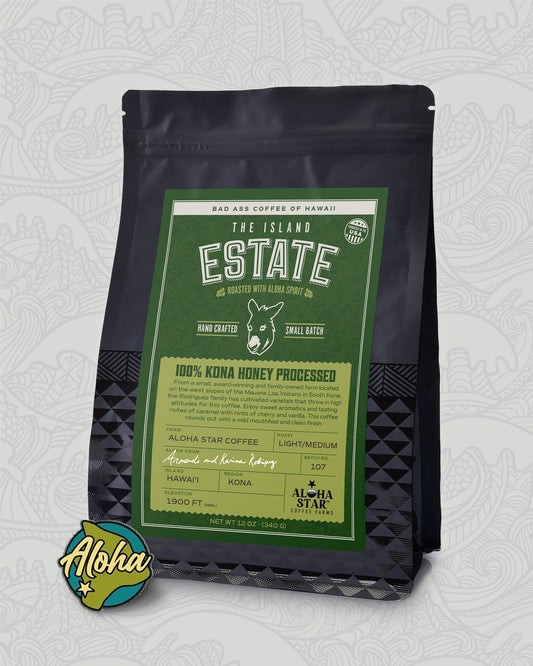 Island Estate 100% Kona Honey Processed | 12oz Whole Bean