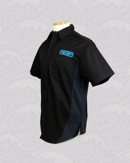 Black Work Shirt | Blue Patch