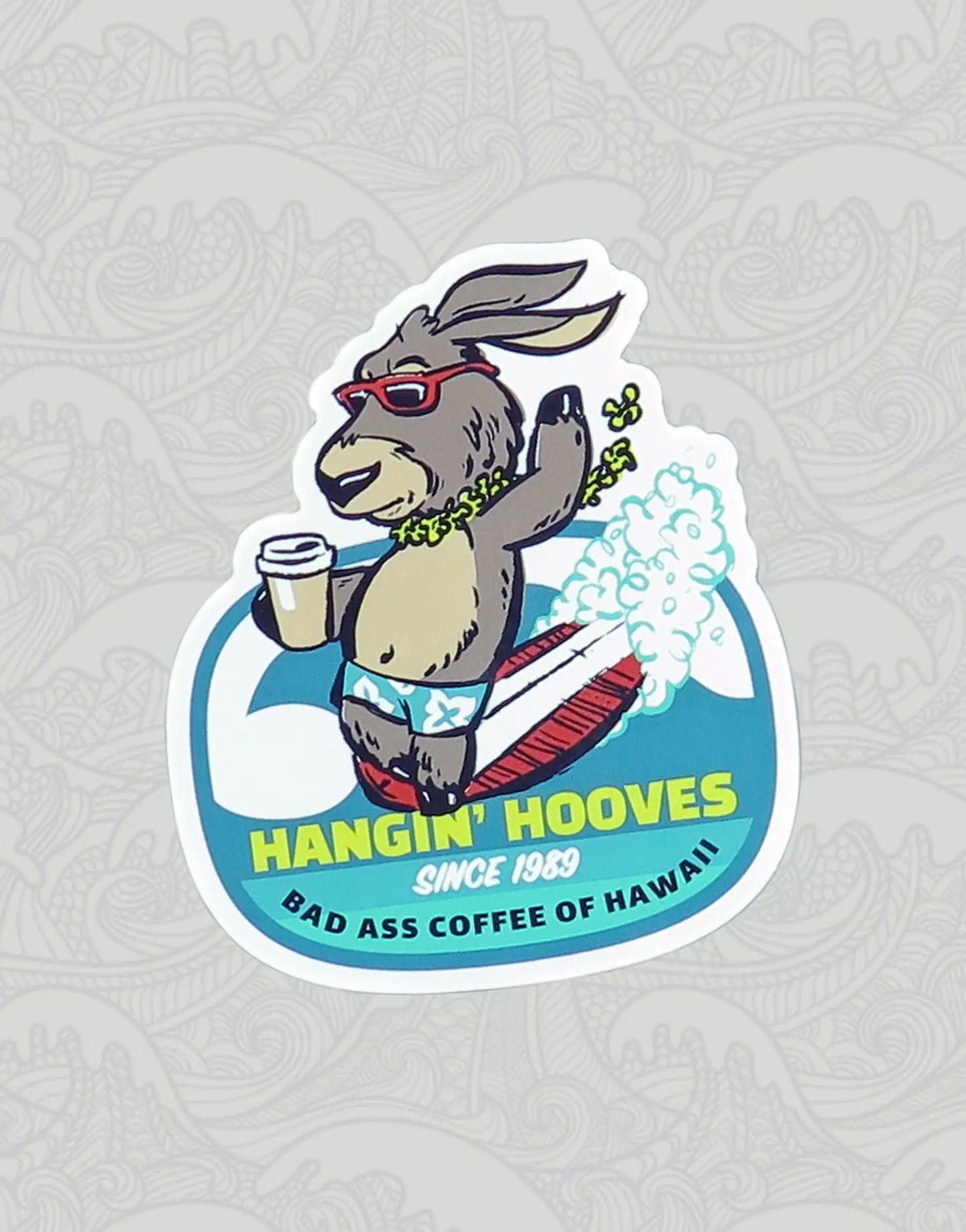 Bad Ass Coffee Hangin' Hooves Sticker
