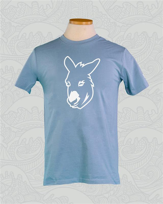 Short Sleeve Shirt | Blue Bad Ass Coffee of Hawaii Jack Logo