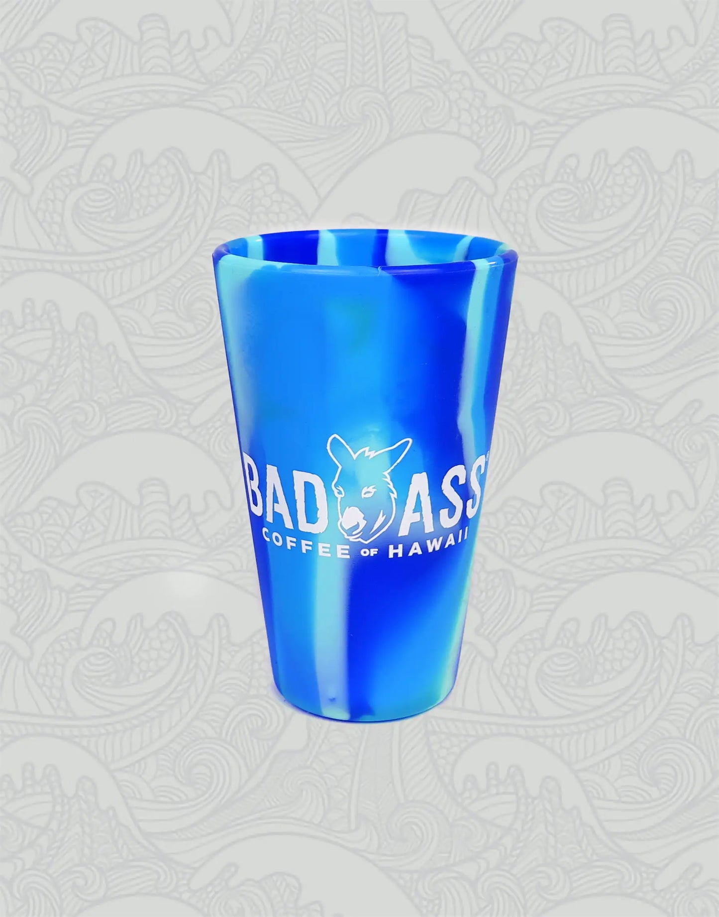 Bad Ass Blue Silipint™ Silicone Pint Glass w/ Lid | 16-oz