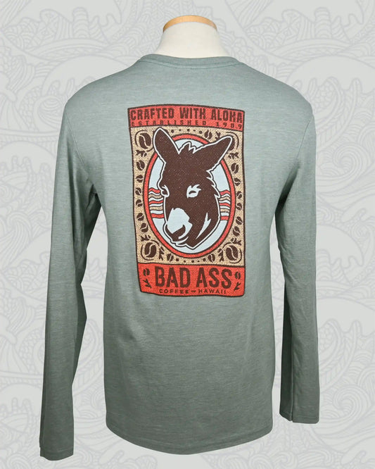 Long Sleeve Shirt | Vintage Burlap Coffee Bag - Heather Stone