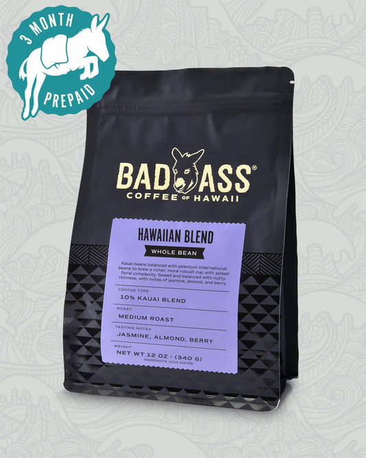 10% Hawaiian Blend Full City Roast | 3 Month Subscription