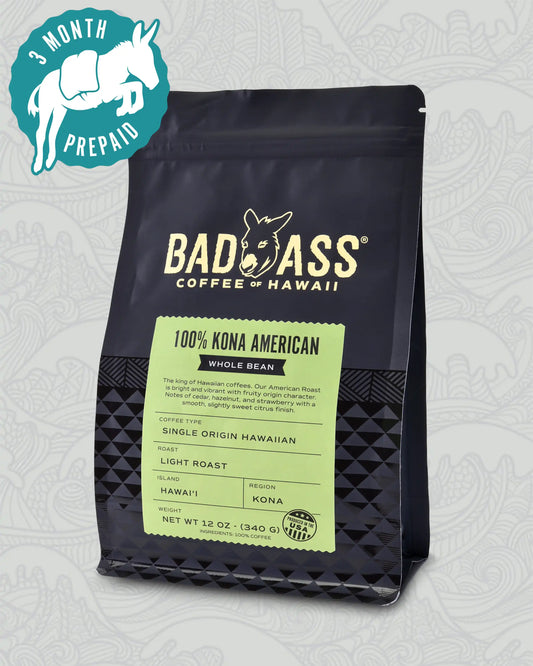100% Kona American Roast | 3 Month Subscription