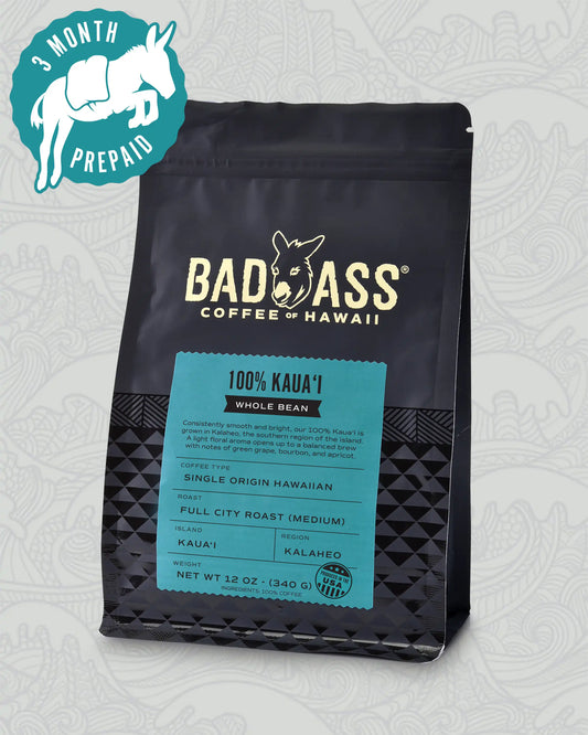 100% Kauai - Full City Roast | 3 Month Subscription