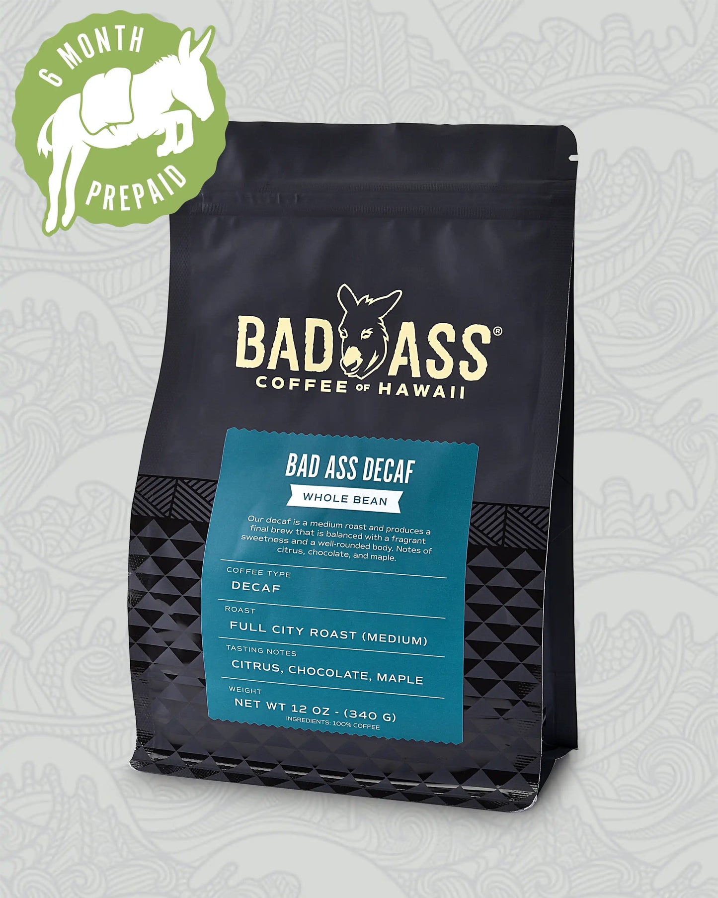 Bad Ass Decaf Full City Roast | 6 Month Subscription