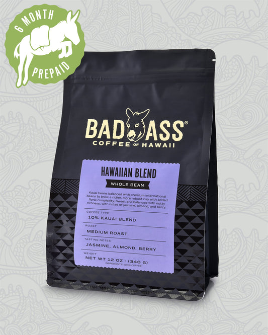 10% Hawaiian Blend Full City Roast | 6 Month Subscription