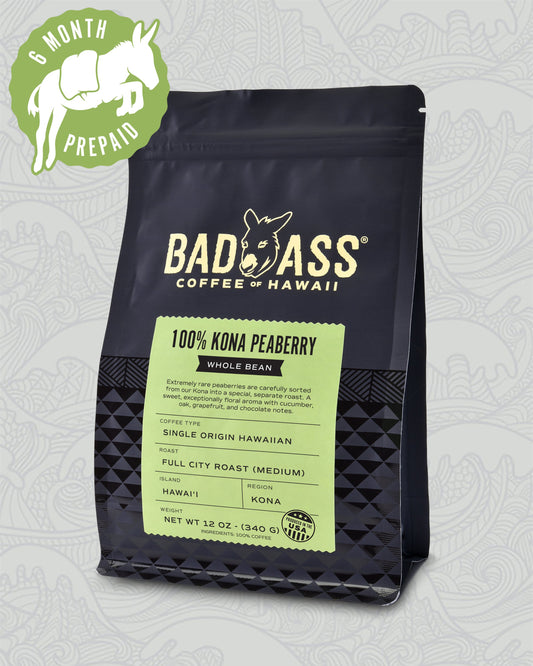100% Kona Peaberry | 6 Month Subscription