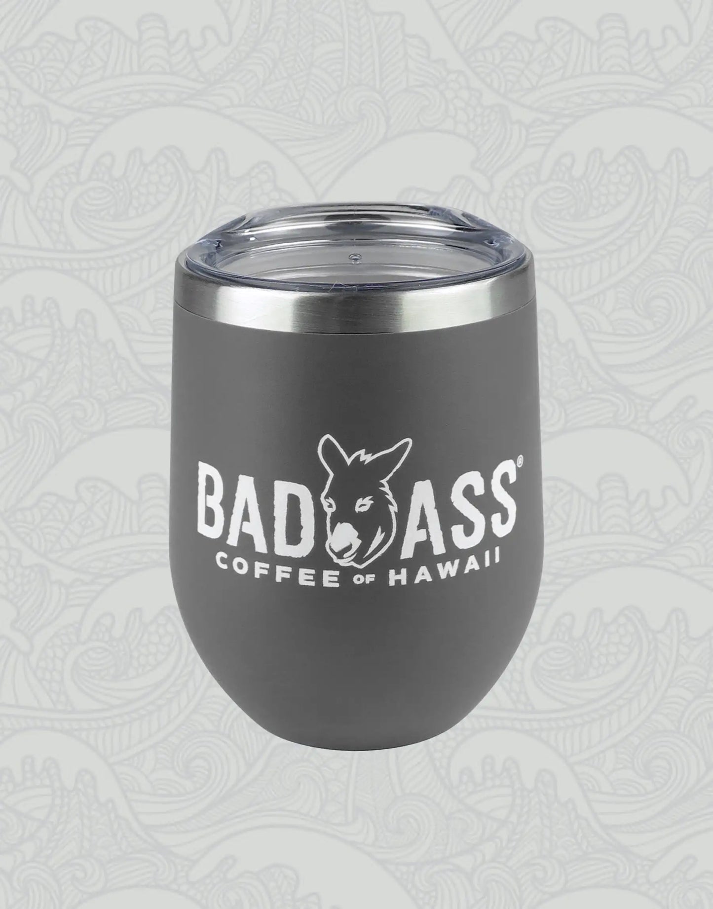 Storm Gray Bad Ass Coffee of Hawaii CeCe 12 oz. Travel Tumbler
