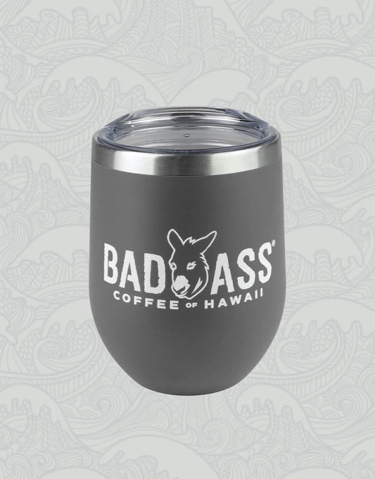 Storm Gray Bad Ass Coffee of Hawaii CeCe 12 oz. Travel Tumbler