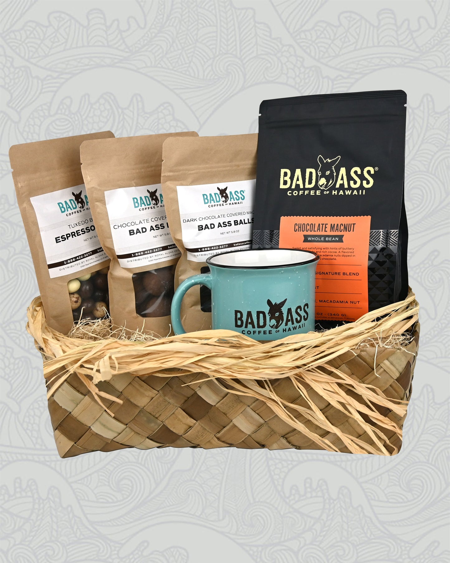 Chocolate Dream Gift Basket | Chocolate Macnut Flavored Coffee, Treats, & Campfire Mug