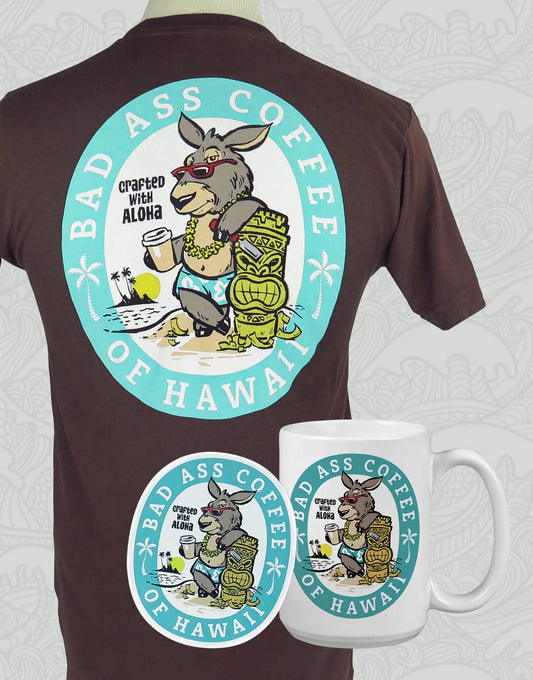 Crafted with Aloha Bundle | Sticker, 15oz Mug & Short Sleeve Shirt