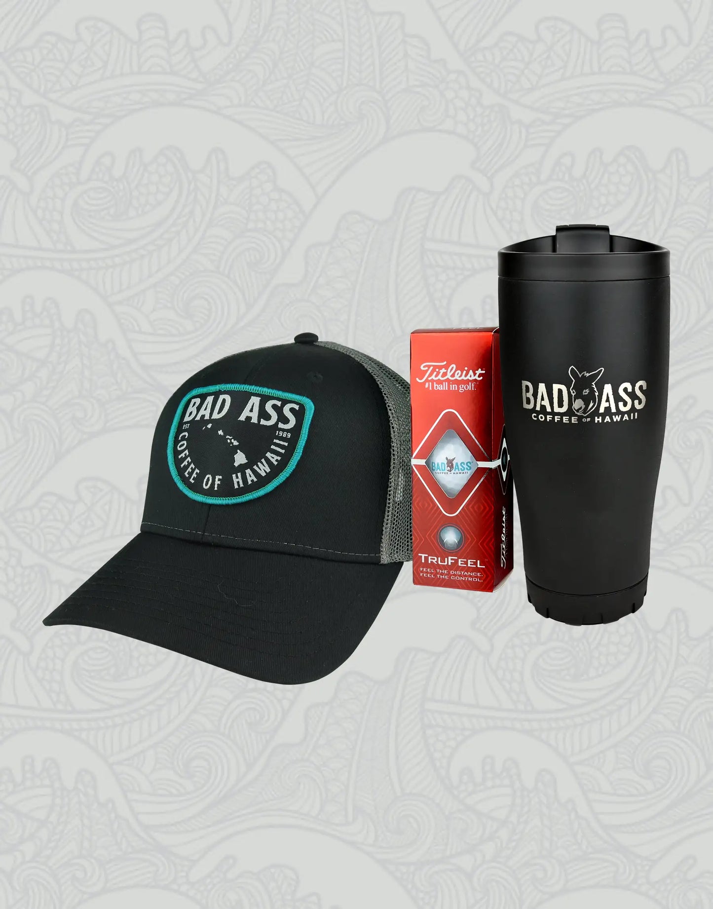Golf Bundle | Adventure Tumbler, Golf Ball Sleeve & Islands Patch Hat