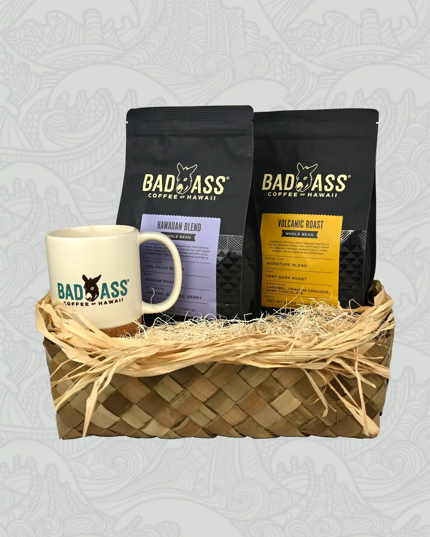 Makua Kane "Dad" Gift Basket | Tiki Mug, Signature Volcanic & Bad Ass Balls