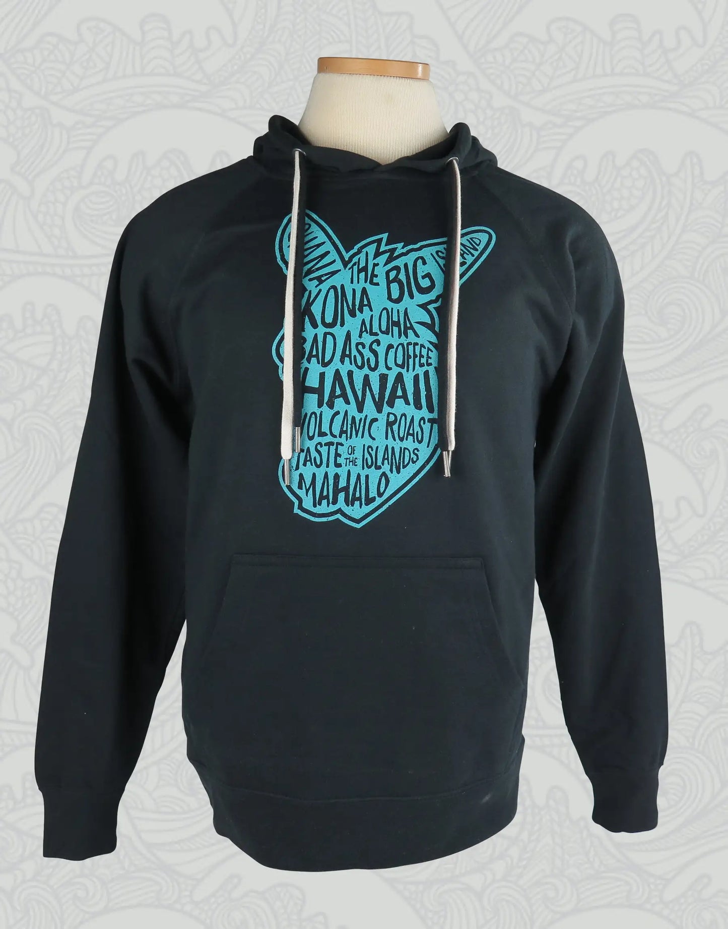 Pull-Over Hoodie | Black with Teal Story