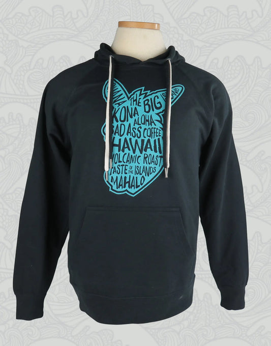 Pull-Over Hoodie | Black with Teal Story