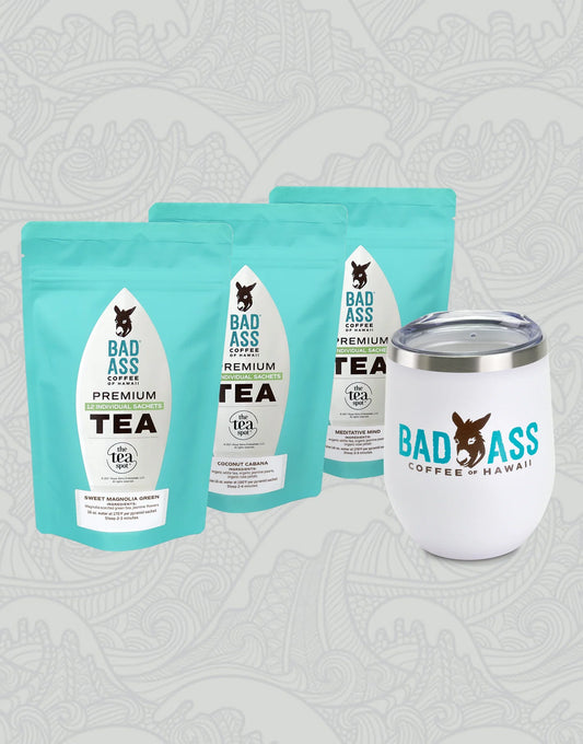 Tropical Trio Tea Bundle | Meditative Mind, Coconut Cabana, Sweet Magnolia & CeCe Tumbler
