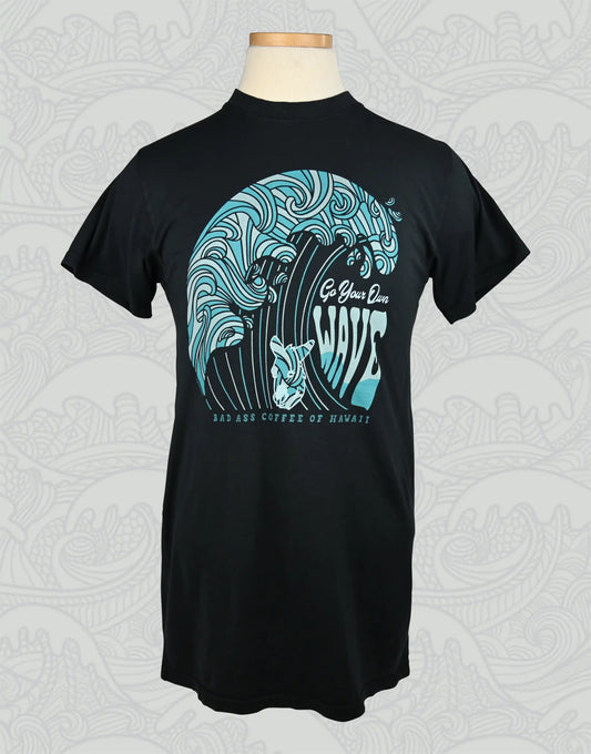 Short Sleeve Shirt | Go Your Own Wave - Black